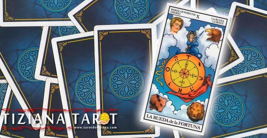 La rueda de la fortuna en la baraja del tarot