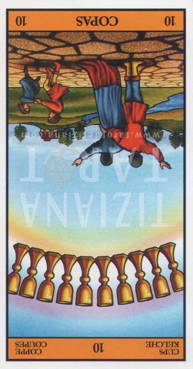 El 10 de copas en el tarot 3 El Diez de copas invertido