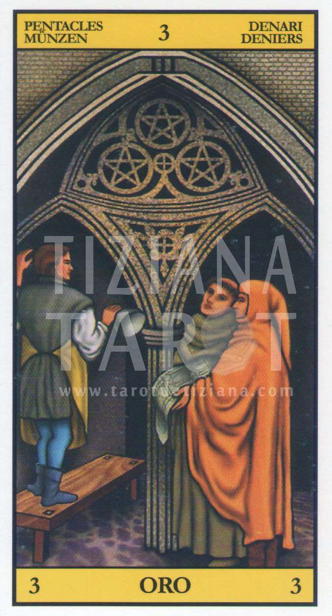 El 3 de Oros en el tarot 2 El tres de oros