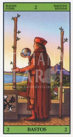 El 2 de bastos y su significado en el tarot - Tarot de Tiziana