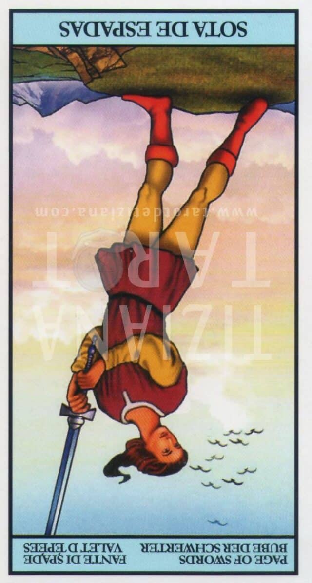 La Sota de Espadas en el tarot Tarot de Tiziana