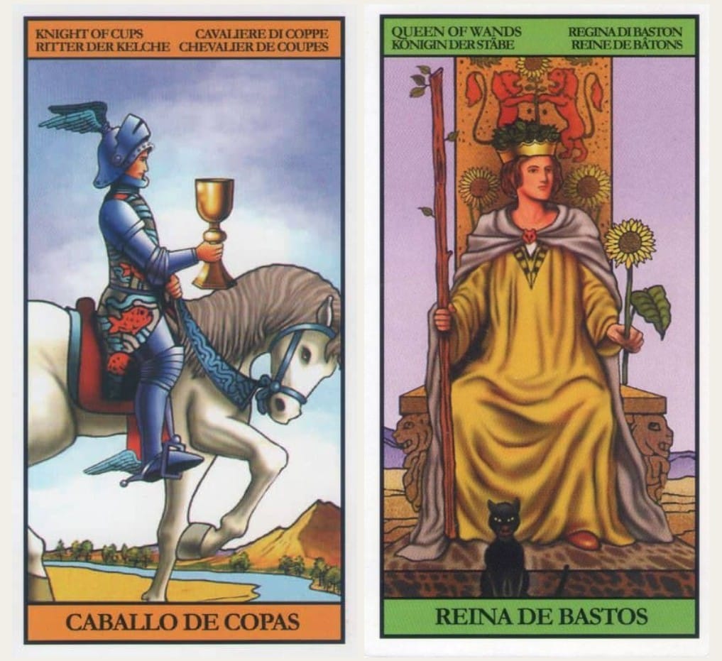 Las cartas de la corte cuando son complementarias como pareja -