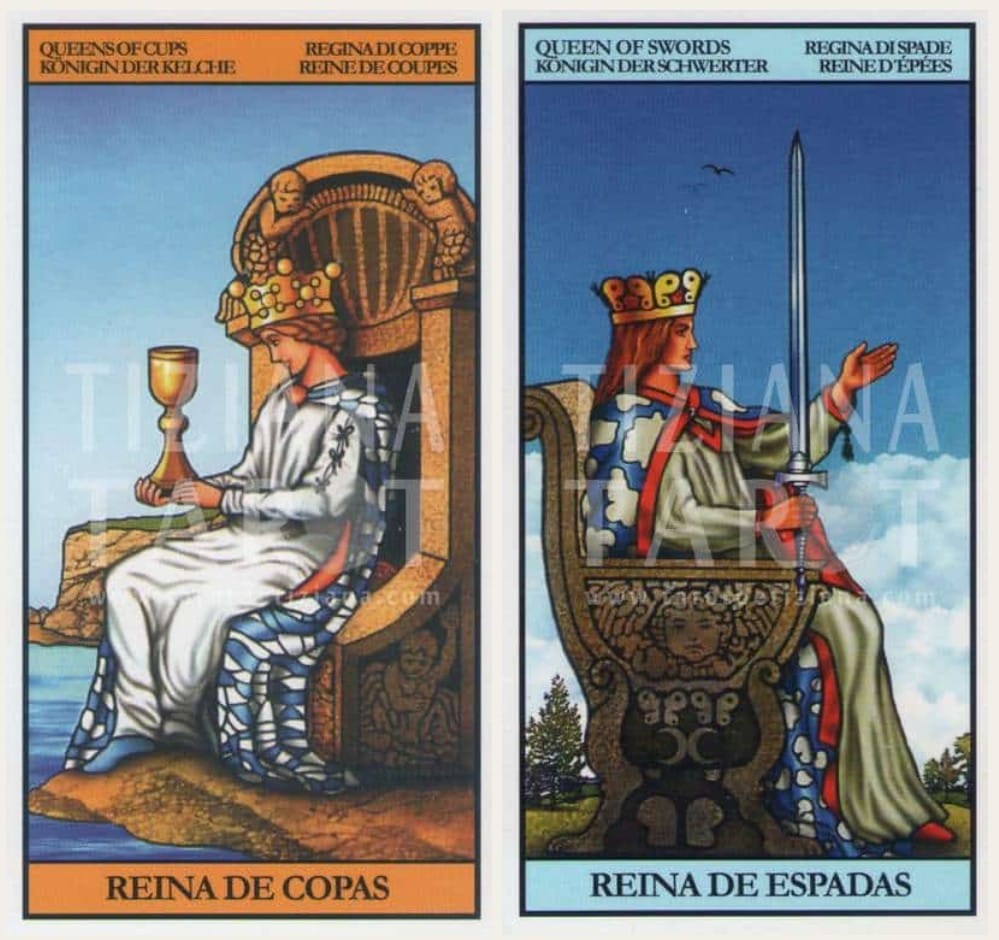 Las cartas de la corte cuando son complementarias como pareja -