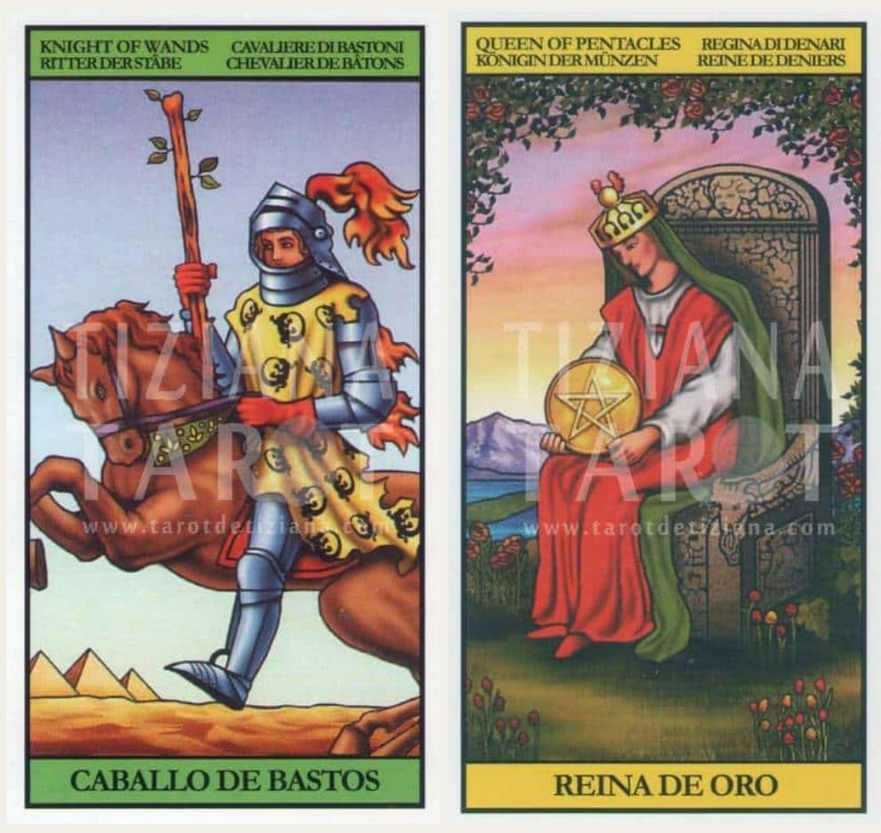 Las cartas de la corte cuando son complementarias como pareja -