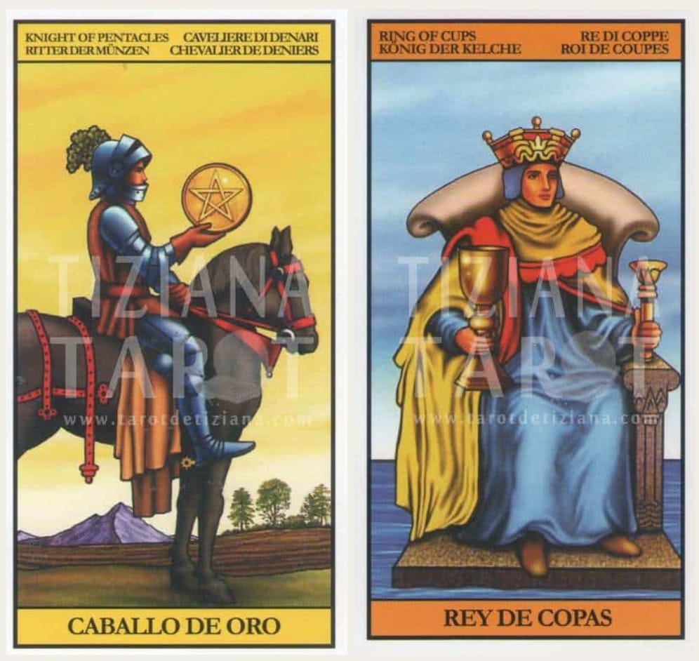 Las cartas de la corte cuando son complementarias como pareja -