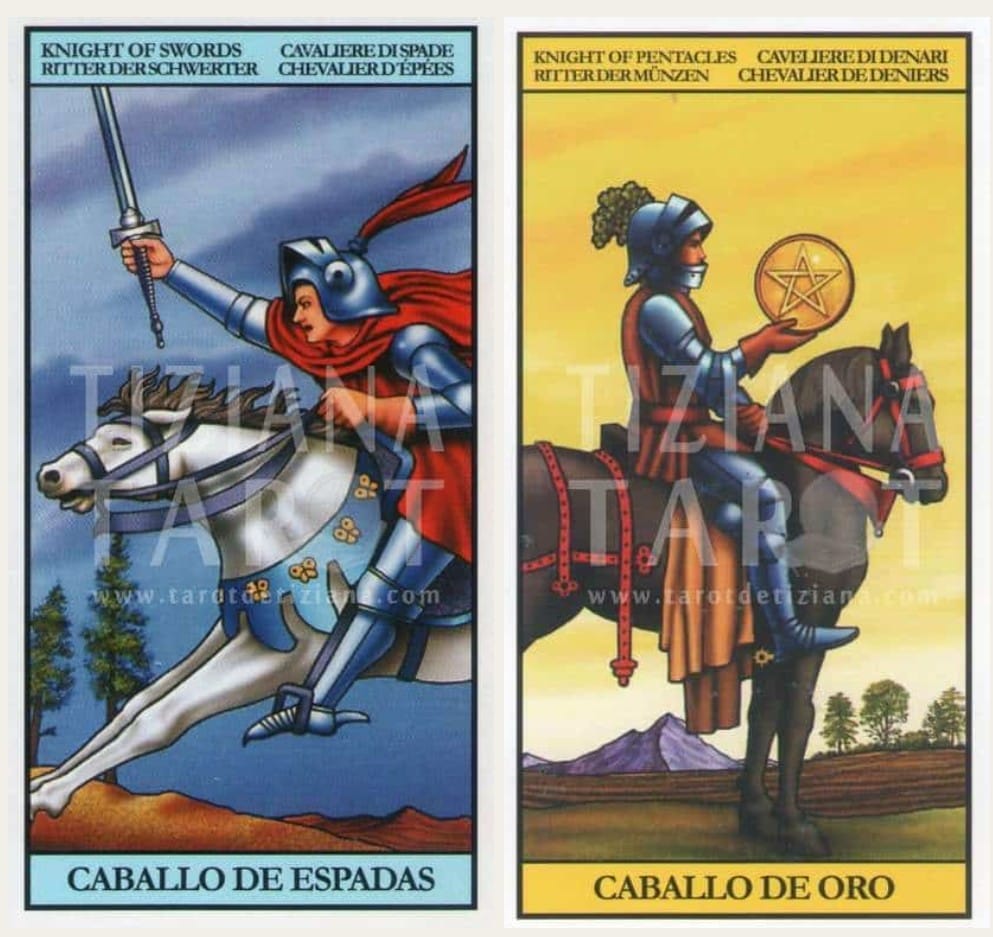 Las cartas de la corte cuando son complementarias como pareja -