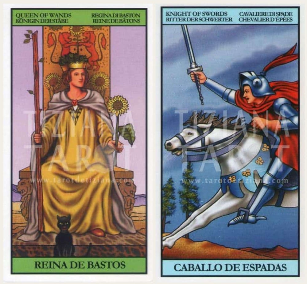 Las cartas de la corte cuando son complementarias como pareja -