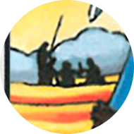 los soldados en el 7 de espadas