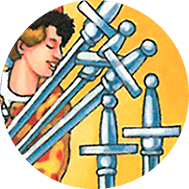 Los símbolos del 7 de espadas