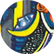 media luna en la carta del carro