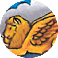 león en la rueda de la fortuna