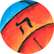 letras hebreas en la rueda de la fortuna