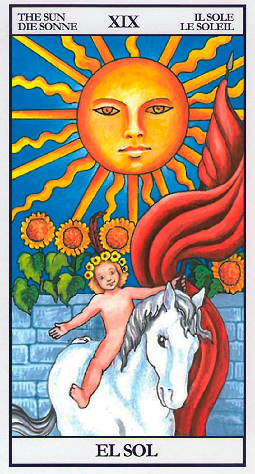 el sol en el tarot Rider