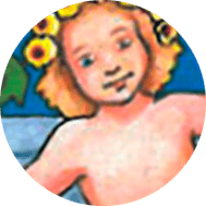 niño en la carta del sol