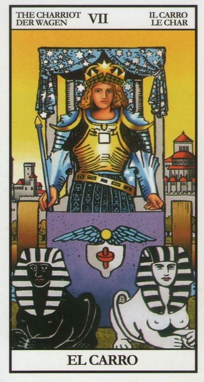El carro de la lectura de tarot