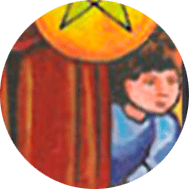 niños en la carta del 10 de oros