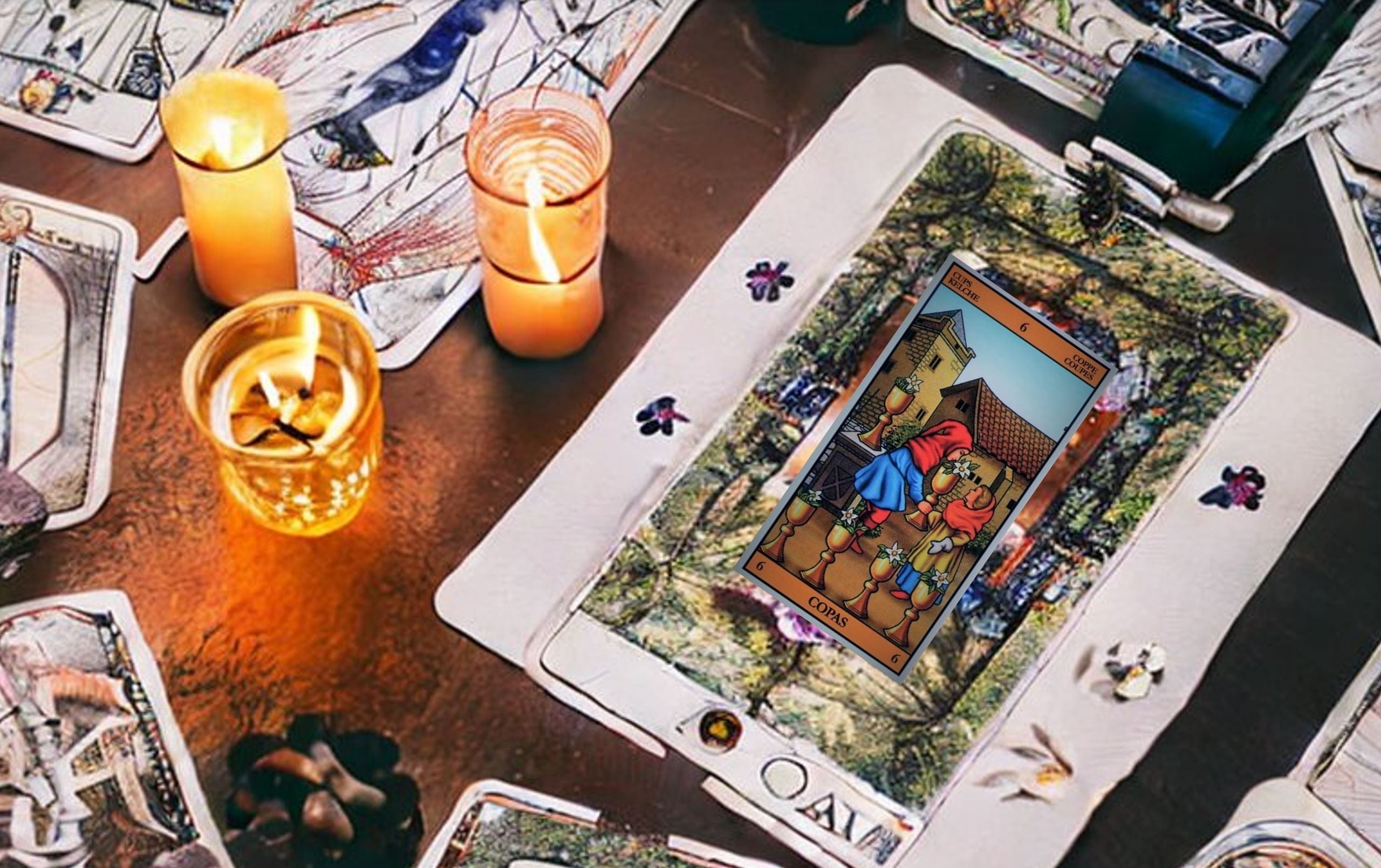 6 de copas tarot rider