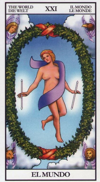 la carta del mundo en el tarot