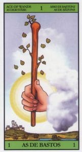 cartas del tarot El as de bastos