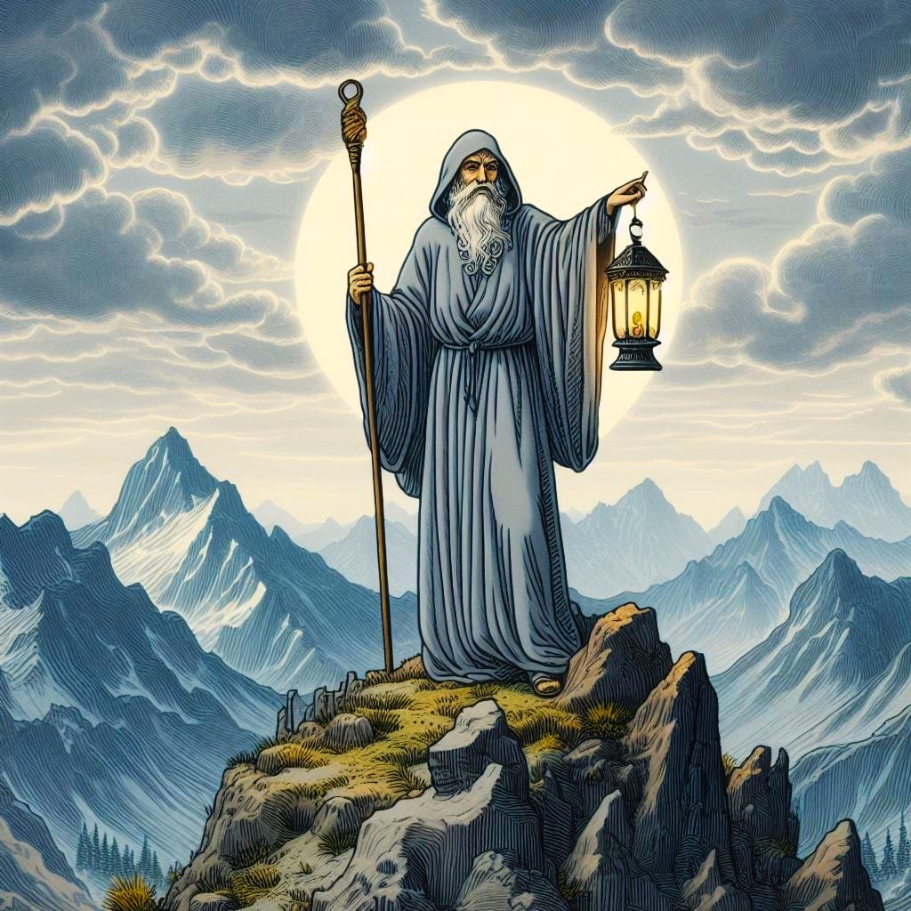 El hielo en la carta del Ermitaño