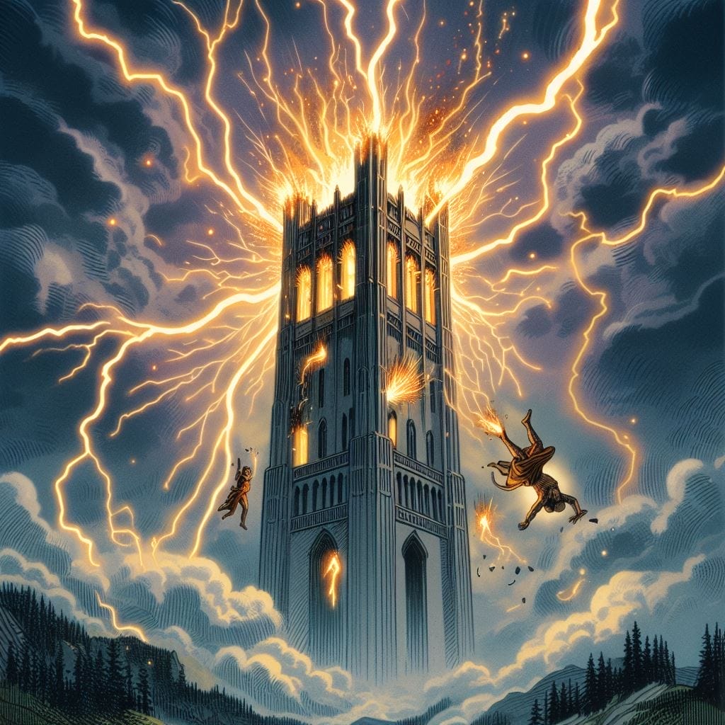 el hielo en la carta de la torre